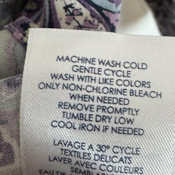 Chaps purple floral Paisley women’s button down shirt size 2X purple - Picture 8 of 10